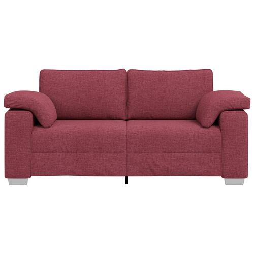 Sofa Vindrød Stof, Træ Regelmæssig Sofa Rektangulær Moderne