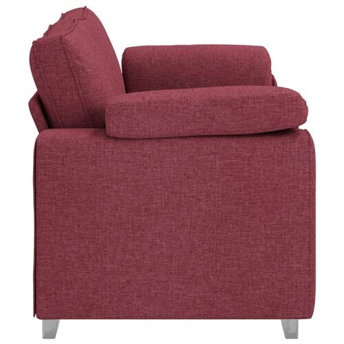 Sofa Vindrød Stof, Træ Regelmæssig Sofa Rektangulær Moderne