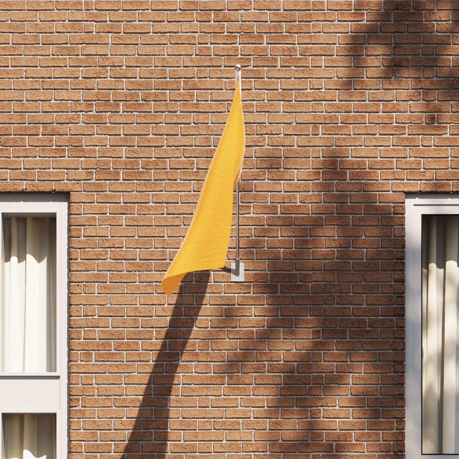 Flagestang Holder til 1 Flag Vægmonteret Sølv Stål