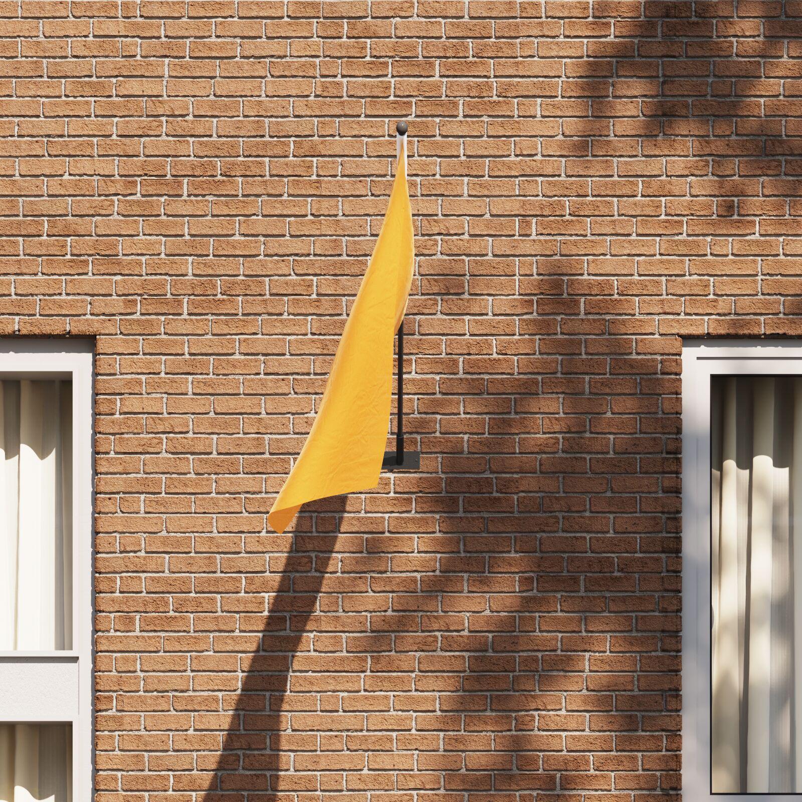 Flagstangholder til 1 Flag Vægholder Sort Stål