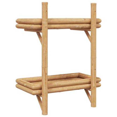Væghylde 2-Lags 45x26x60 cm Bambus