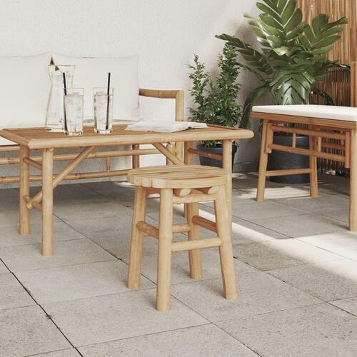 Lav Skammel Rund Ø30x36 cm i Bambus