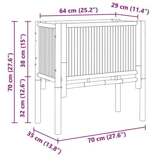 Have Hævet Bed 70x35x70 cm Bambus