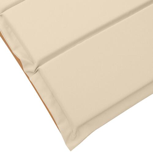 Solsenge med puder 2 stk beige massivt akacietræ