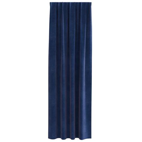 Blackout Gardiner med Top Tape 2 stk Mørkeblå Velour