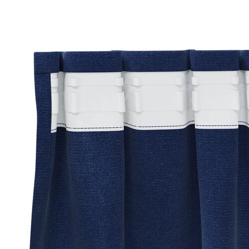 Blackout Gardiner med Top Tape 2 stk Mørkeblå Velour