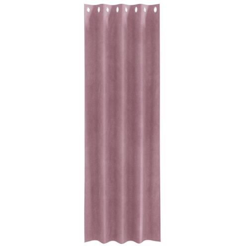 Lysdæmpende gardiner med Øjer 2 stk Mørk Pink Velour