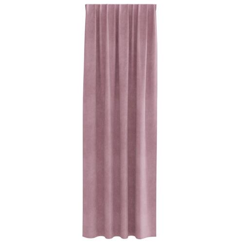 Lysdæmpende gardiner med topbånd 2 stk Mørk Pink Velvet