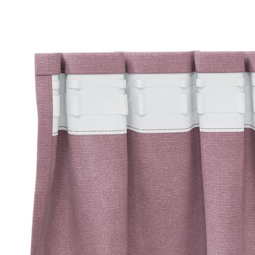 Lysdæmpende gardiner med topbånd 2 stk Mørk Pink Velvet