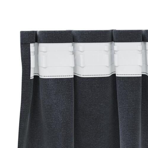 Blackout Gardiner med Top Tape 2 stk Lys Grå Velour