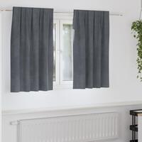 Blackout Gardiner med Top Tape 2 stk Super Lysegrå Velvet