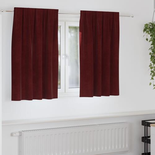 Blackout Gardiner med Top Tape 2 stk Vinrød Velour