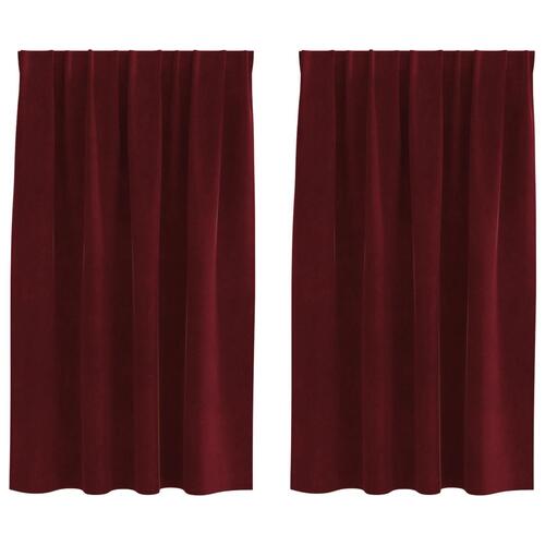 Blackout Gardiner med Top Tape 2 stk Vinrød Velour