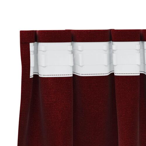 Blackout Gardiner med Top Tape 2 stk Vinrød Velour