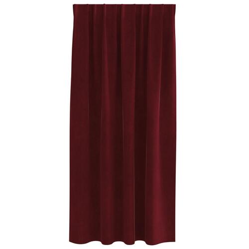 Lysdæmpende gardiner med topbånd 2 stk Vinrød Velour