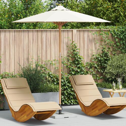Haveparasol Cremefarvet 217x230 cm Bambus
