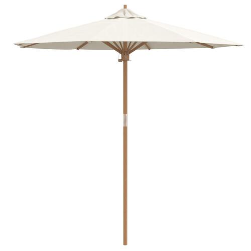 Haveparasol Cremefarvet 217x230 cm Bambus