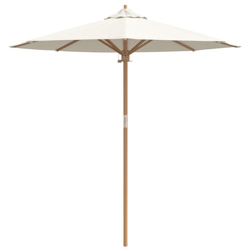 Haveparasol Cremefarvet 217x230 cm Bambus