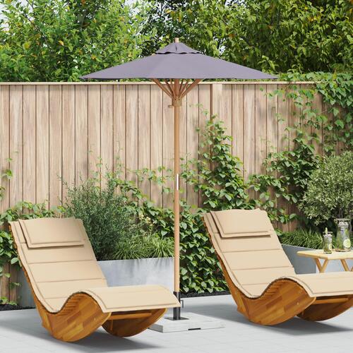 Haveparasol Mørkegrå 150x210 cm i Bambus