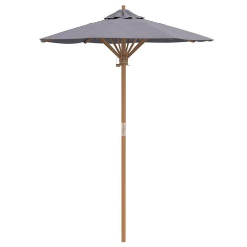 Haveparasol Mørkegrå 150x210 cm i Bambus