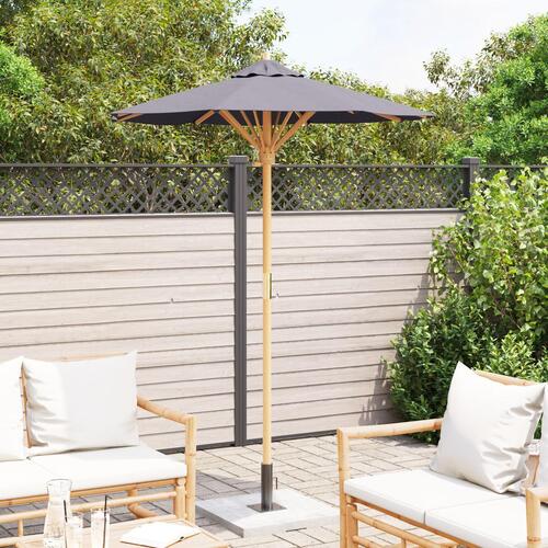 Haveparasol Mørkegrå 150x210 cm i Bambus