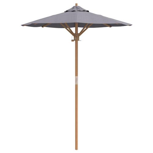 Haveparasol Mørkegrå 150x210 cm i Bambus