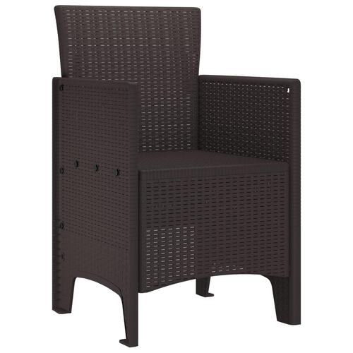Have Stole 2 stk Brun Poly Rattan