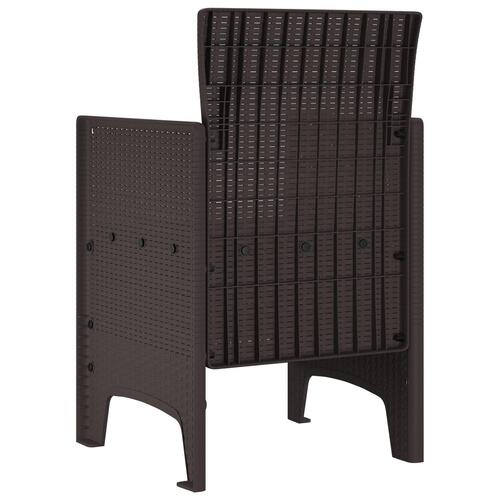 Have Stole 2 stk Brun Poly Rattan