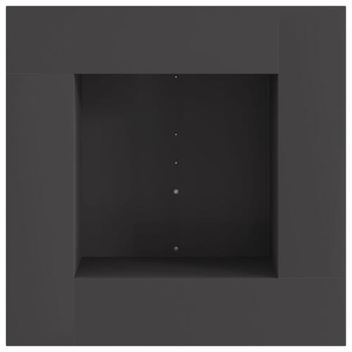 Fyrsted Firkantet Sort 60x60x30 cm Stål