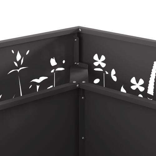 Fyrfadslys Sort 80x80x30 cm Stål
