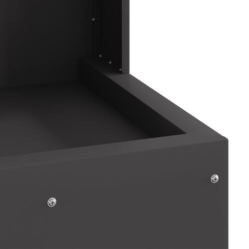 Fyrfadslys Fyrretræ Sort 35x35x100 cm Stål