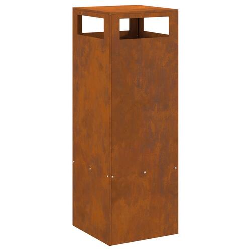 Fyrfad Firkantet 35x35x100 cm Vejrhærdet Stål