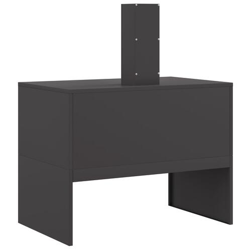 Pejs med skorsten Sort 80x50x96 cm Stål