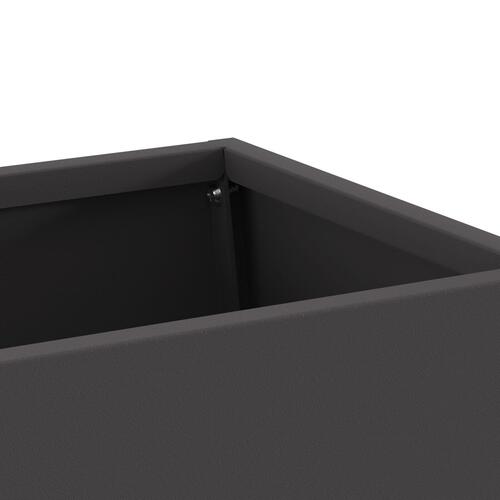 Ildsted med brændeopbevaring Sort 60x35x100 cm Stål
