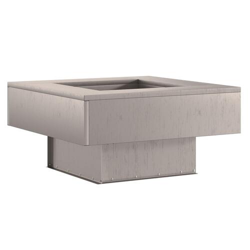 Læskærm Fire Pit Square 60x60x30 cm Vejrbestandig Stål