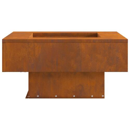 Læskærm Fire Pit Square 60x60x30 cm Vejrbestandig Stål