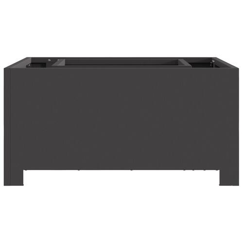 Fyrsted rektangulær Sort 60x60x30 cm Stål