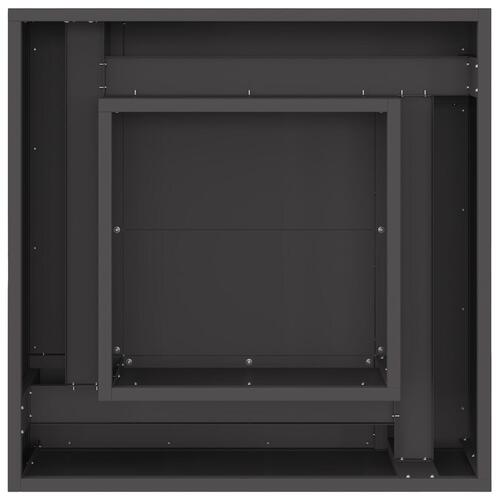 Fyrsted rektangulær Sort 60x60x30 cm Stål