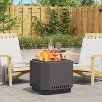 Røgløs Fire Pit Sort 58x58x51 cm Stål