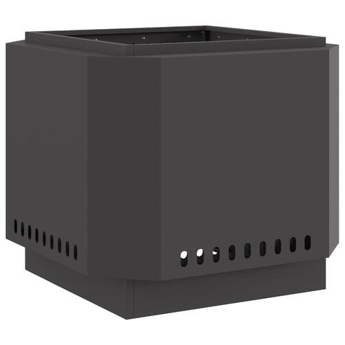 Røgløs Fire Pit Sort 58x58x51 cm Stål