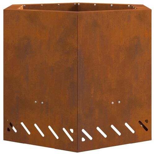 Røgfri Pejs Hexagonal 58x58x51 cm Vejrbestandig Stål