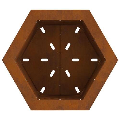 Røgfri Ildgrav Sekskantet 48x48x51 cm Vejrbestandig Stål