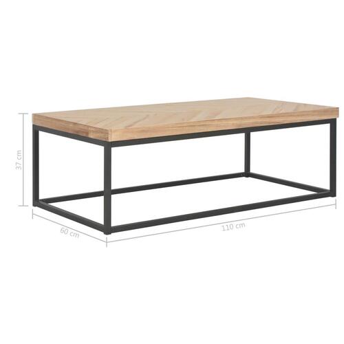 Sofabord 110 x 60 x 37 cm massivt træ