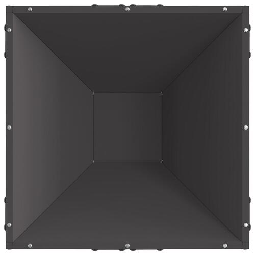 Fyrfad Kvadratisk Sort 50x50x35 cm Stål