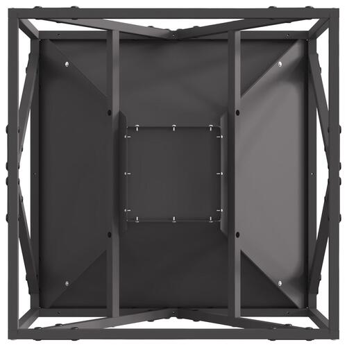 Fyrfad Kvadratisk Sort 50x50x35 cm Stål