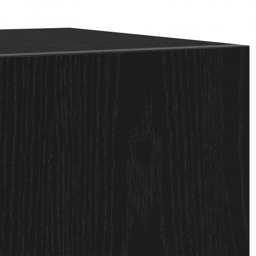 TV-skab med LED-lys i sort eg, 160x35x40 cm, lavet af træ