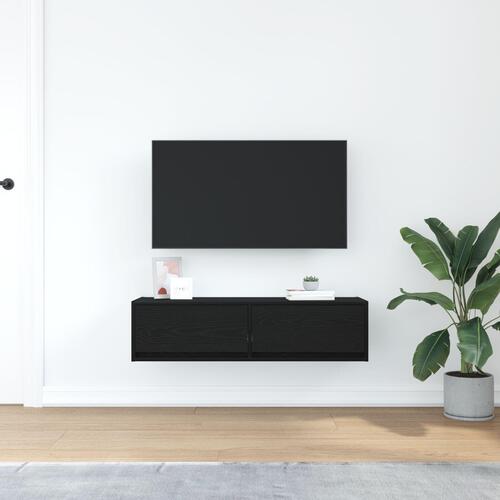 TV-skab Sort Eg 100x31x25,5 cm Konstrueret træ
