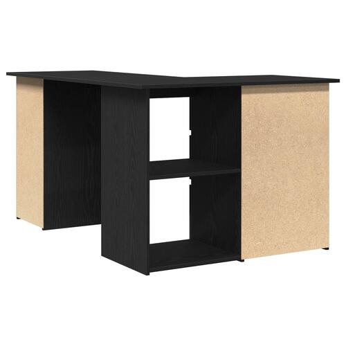 Sort Eg Hjørneskrivebord, 145x100x76 cm, Lavet af Konstrueret Træ