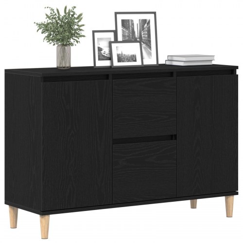 Sideboard Sort Eg 101x35x60 cm Lavet af Træ