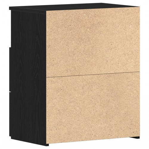Sengeborde 2 stk Sort Eg 50x32x60 cm Lavet i Træ